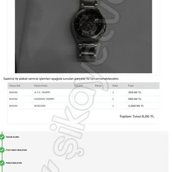 Fossil Saatte Garanti Sorunu: Eksik Parçalar