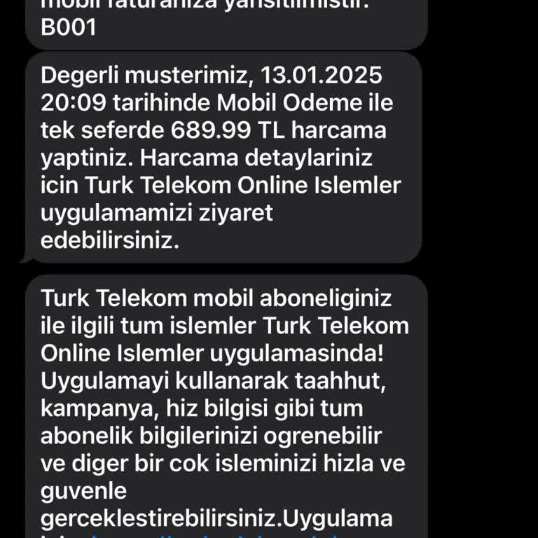 Mobil Ödemeye Kapalı Hattımdan İzinsiz Ödeme