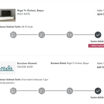 Kırık TV Ünitesi Ve İade Sorunu