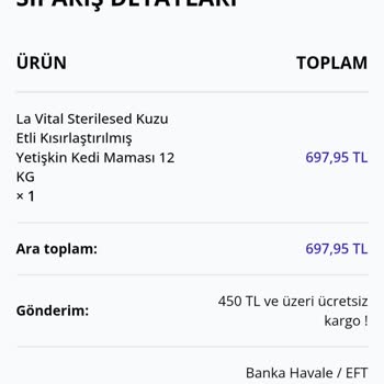 Siparişimiz Gelmedi Ve Ödeme Sorunu Yaşıyoruz