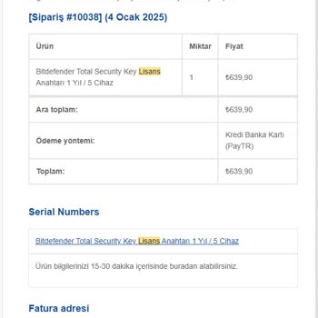 Lisansgo.com'dan Teslim Edilmeyen Ürün Ve İade Sorunu