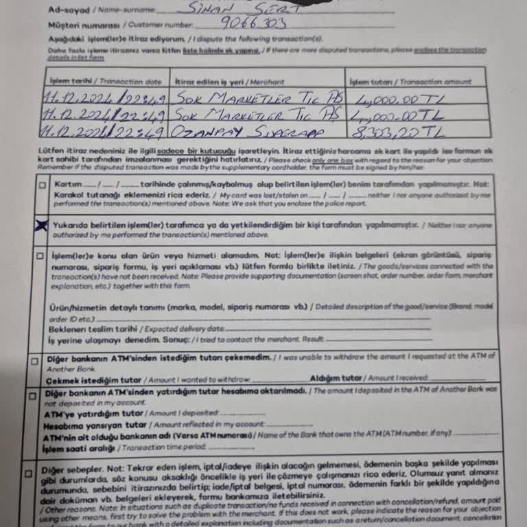Akbank Kredi Kartı Güvenlik Açığı Ve Haksız Harcama
