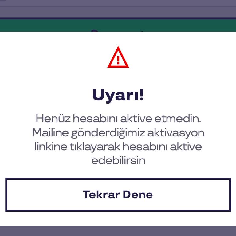 Sodexo Uygulamasında Mail Onayı Sorunu