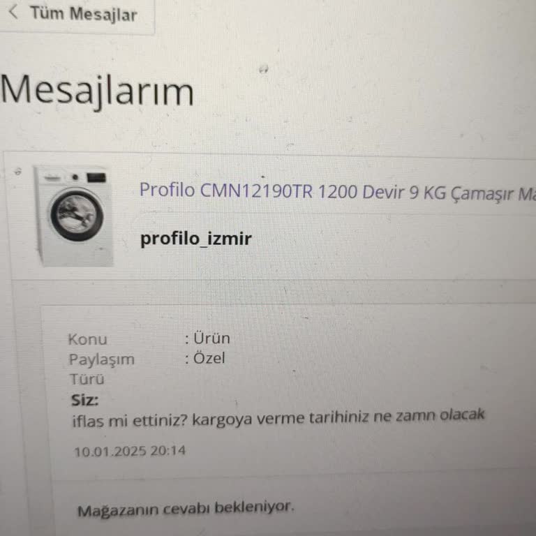 N11'de Geciken Çamaşır Makinesi Teslimatı