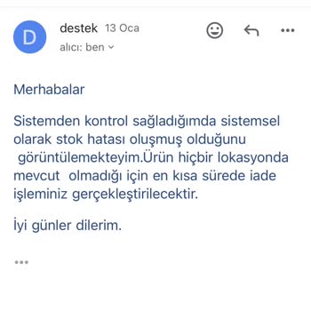 Kargolanmayan Ürün Ve Yetersiz Bilgilendirme