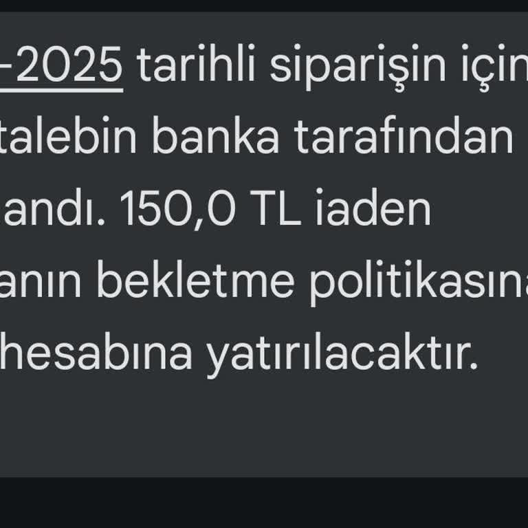 Getir İptali Sonrası Ziraat Bankası'ndan Geri Ödeme Bekleniyor