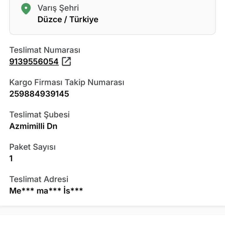 Teslim Edilmeyen Kargonun Yanıltıcı Bildirimi