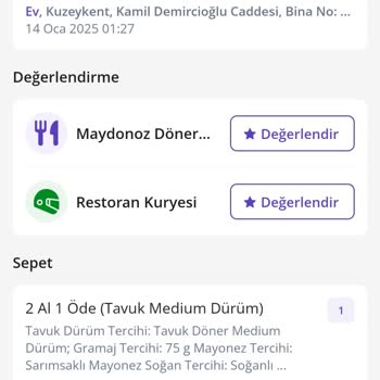 Getir'den Sipariş Ettiğim Dürüme Kemik Çıktı, Sağlığım Tehlikeye Girdi