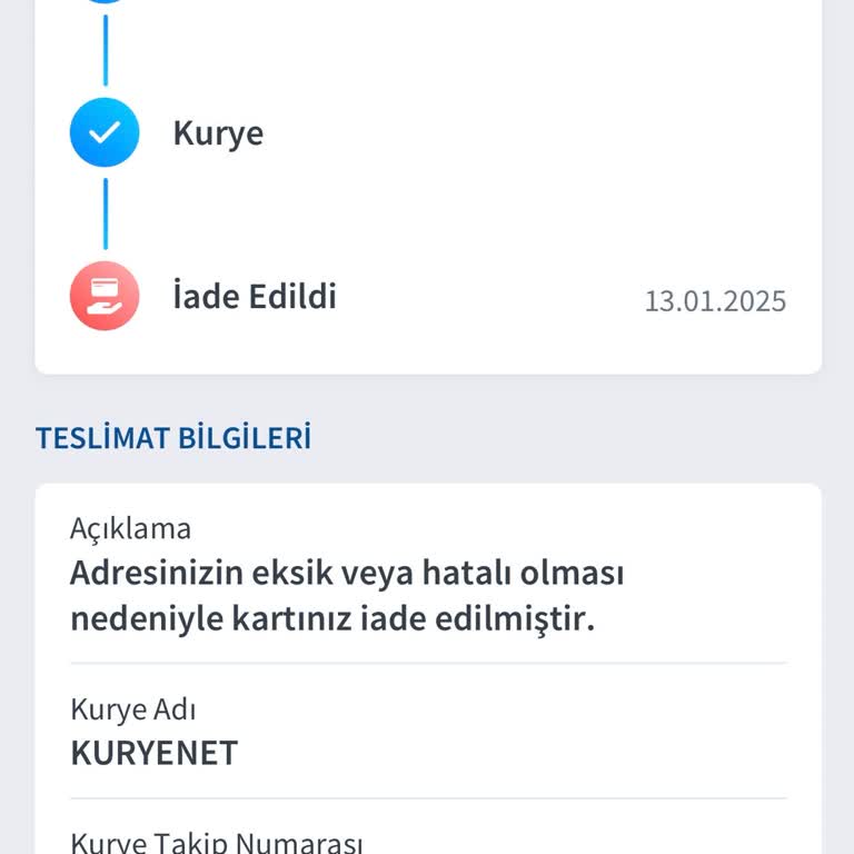 Kuryenet Başakşehir Şubesi'nin Teslimat Sorunu