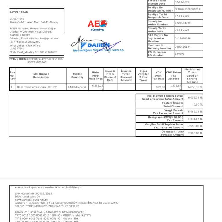 Daikin Kargo Ve İade Sürecinde Yaşanan Sorunlar