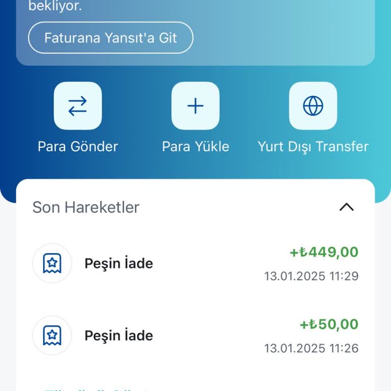 İade Edilen Tutar Kartıma Yansımıyor!
