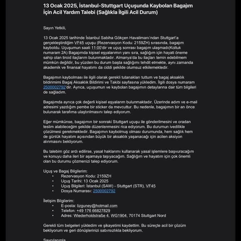 Kayıp Bagaj Mağduriyeti: Önemli Eşyalarım Ve İlaçlarım Yok