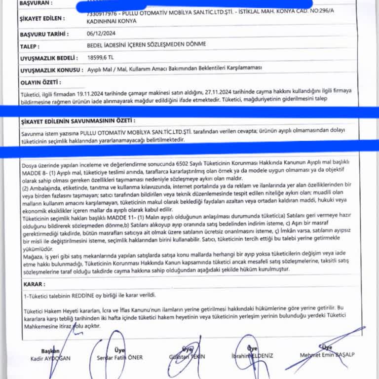 Arçelik Çamaşır Makinesi Mağduriyeti