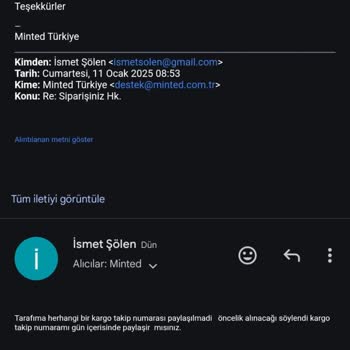 Minted Siparişimde Gecikme Ve İletişim Sorunları