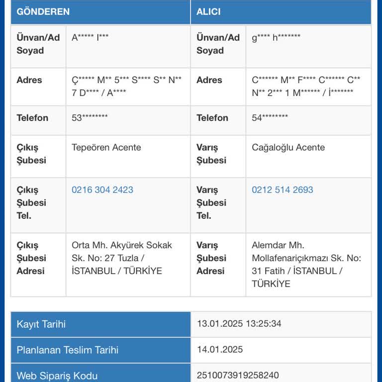 Yanlış Şubeye Giden Kargo Ve İlgisiz Müşteri Hizmetleri