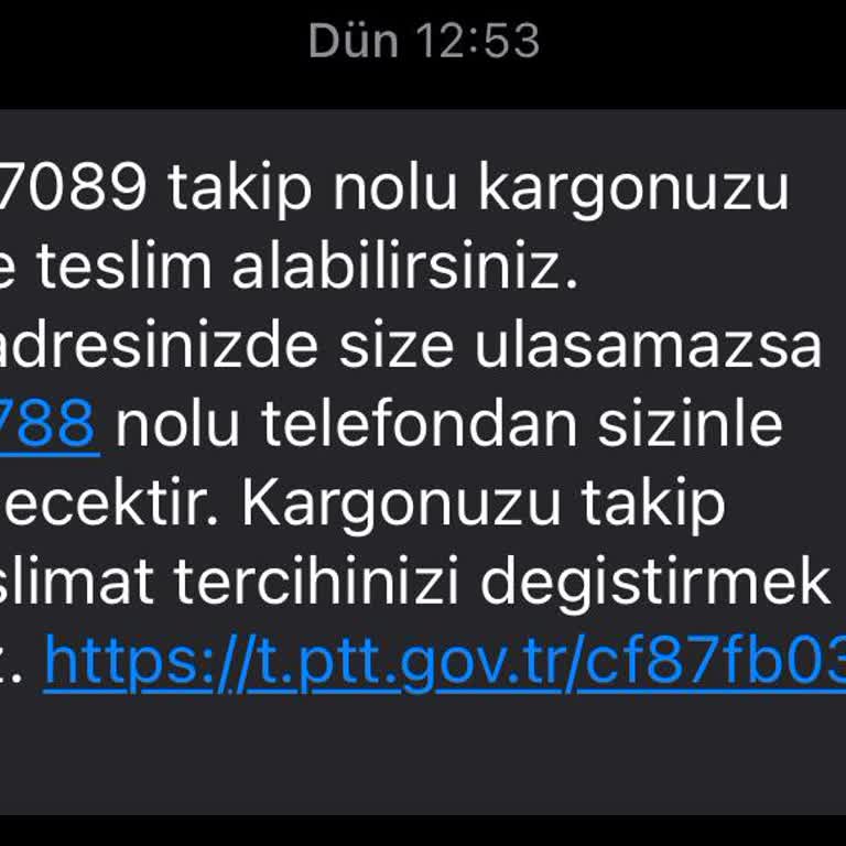 PTT Kargo Teslimat Gecikmesi Ve Acil Destek Talebi