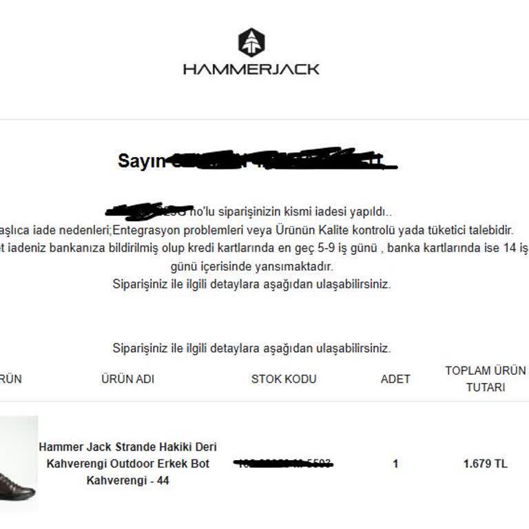 Hammer Jack İade Sürecinde Yaşanan Sorunlar Ve İletişim Eksikliği