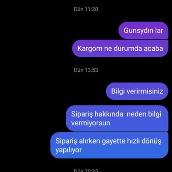 Siparişleri Göndermedi