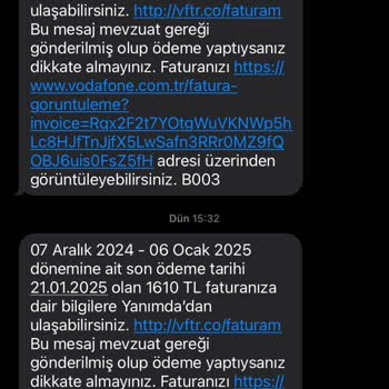 Vodafone Faturasında Yanlış Aşım Ücreti Ve Müşteri Hizmetleri Sorunu