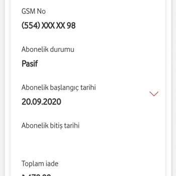 Vodafone'dan Alacaklı Olduğum Paranın İadesi Yapılmıyor
