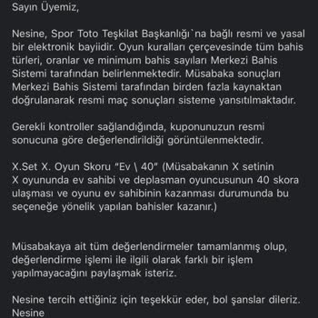 Yanlış Sonuçlanan Bahis Kuponu Ve Yetersiz Müşteri Hizmetleri