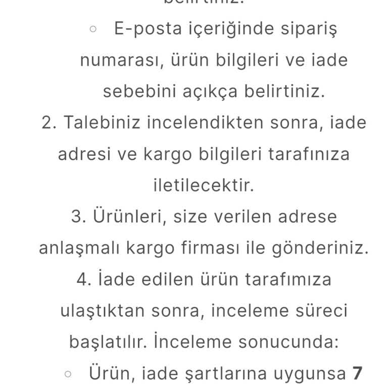 İade Talebine Yanıt Vermeyen Firma