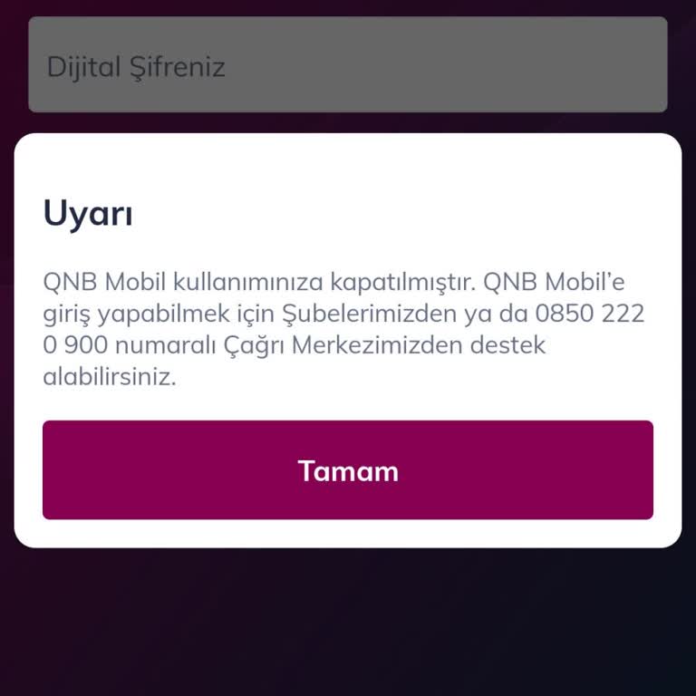QNB Mobil Erişim Sorunu Ve Mağduriyet