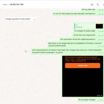 Lisansgo'dan Alınan ChatGPT Hizmetinde Sürekli Giriş Problemleri Ve Yetersiz Destek