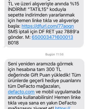 DeFacto'dan Gelen Parayı Kullanamıyorum!