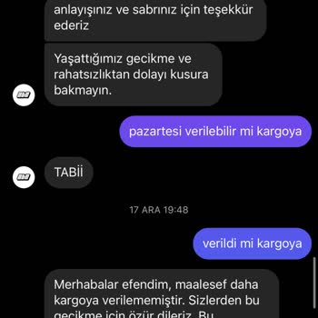 Ate. Wear'dan Sipariş Verdim Ama Ceketler Hala Ortada Yok