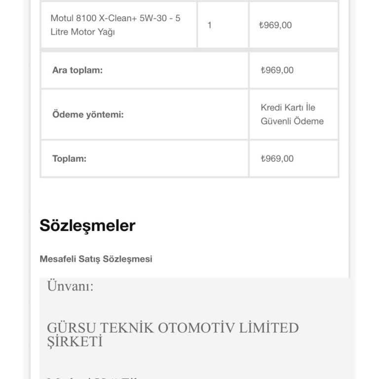 Yağ Siparişim Teslim Edilmiyor Ve İade Yapılmıyor!