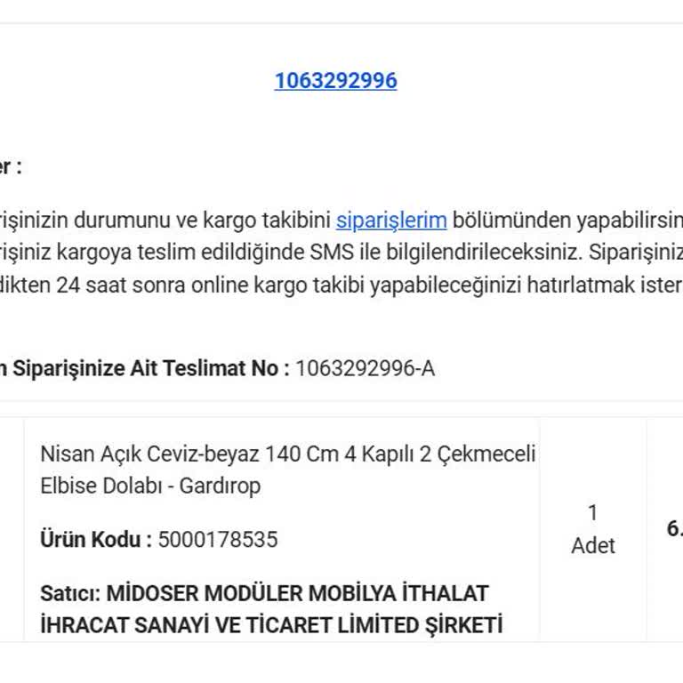 Teslimat Sorunu Ve İletişim Eksikliği