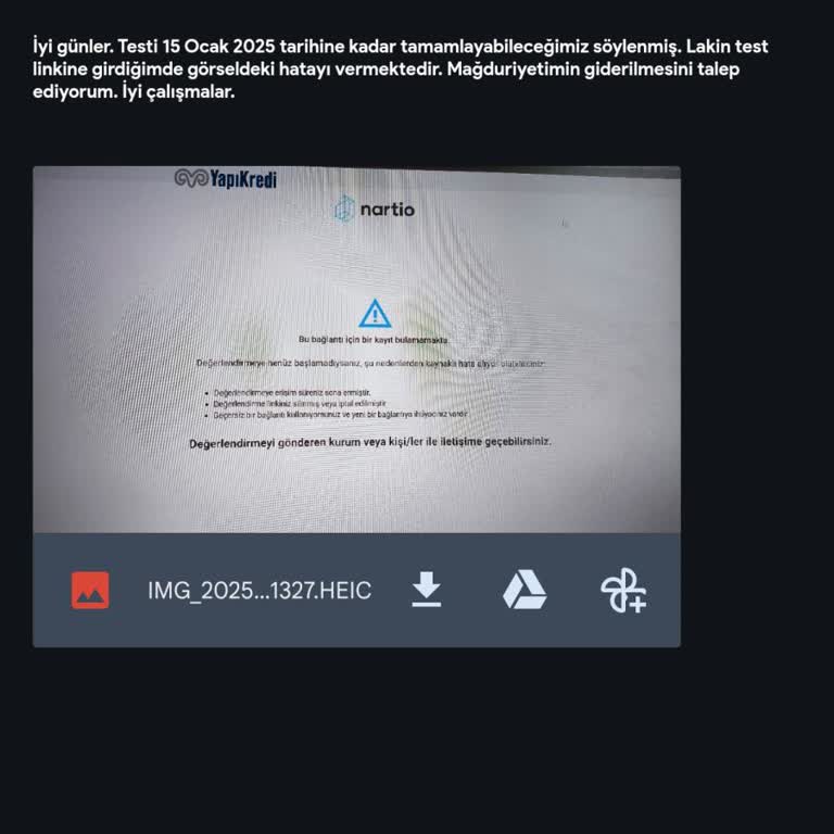 Yapı Kredi Bankası Test Linki Hatası