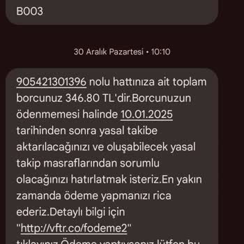 Faturasız Hatta Geçişte Borç Sorunu