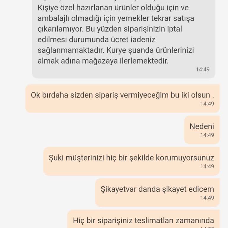 Trendyol GO'da Teslimat Ve Müşteri Hizmetleri Sorunu