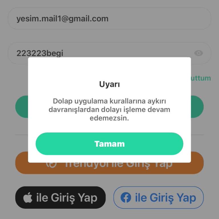 Dolap Uygulaması Hesap Engeli Ve Çözüm Eksikliği