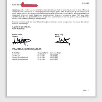 Garanti Bankası'ndan 7 Aydır Beklenen Haksız İşlem İadesi