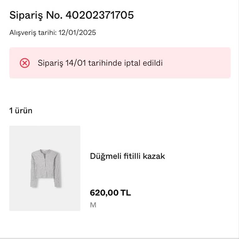 İptal Edilen Sipariş Ve İade Sorunu