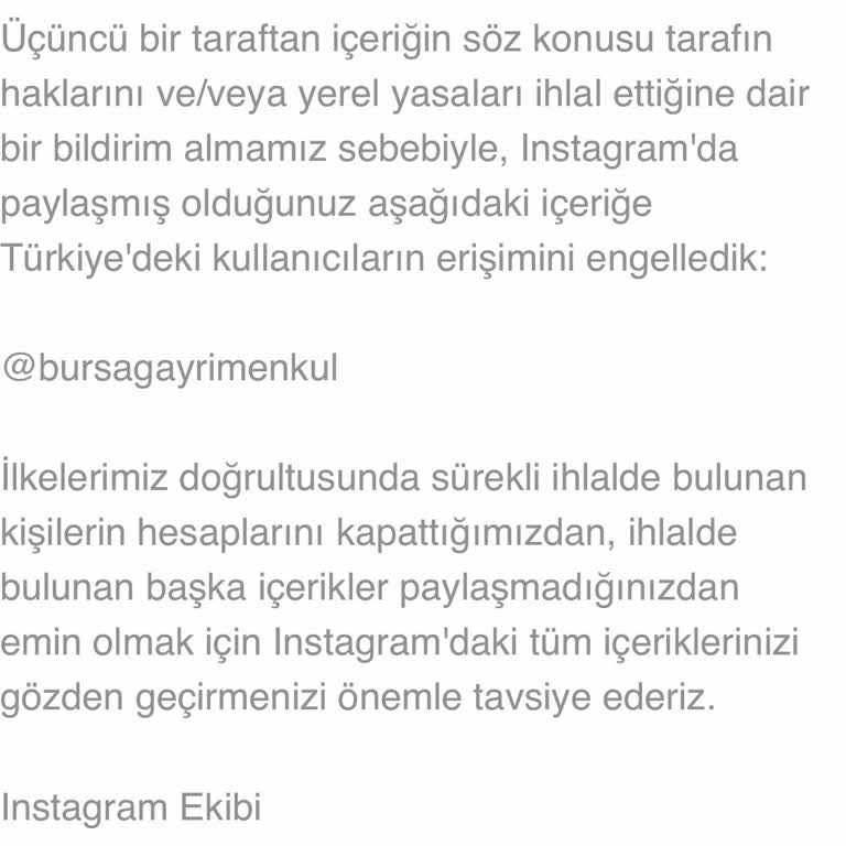 Instagram Hesabım Haksız Yere Engellendi