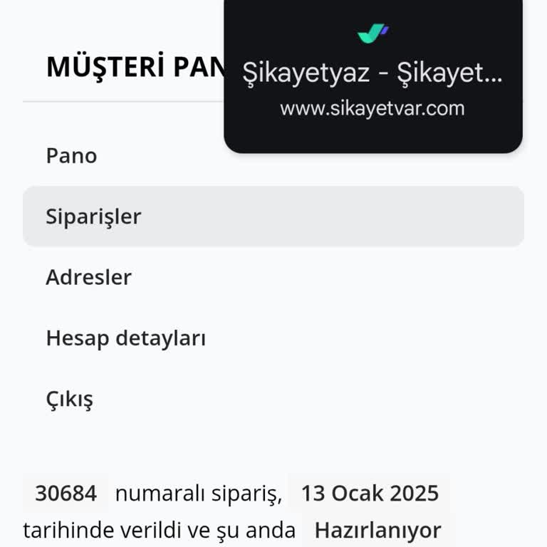 Teslimat Sorunu Ve İletişim Eksikliği