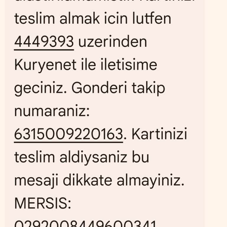 Kuryenet İle İletişim Sorunu Ve Geciken Kart Teslimatı