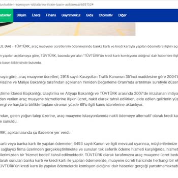 Tüvtürk'ten Haksız Komisyon Ücreti Şikayeti