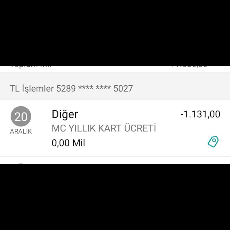 Kredi Kartı Aidat Ücreti İadesi Sorunu