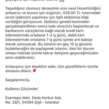 Yanlış Gönderilen Pasta Ve İade Sürecindeki Sorunlar