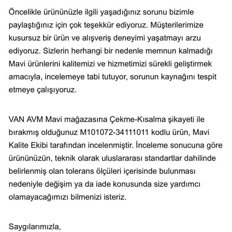 İlk Yıkamada Çeken Pantolon Ve İade Sorunu