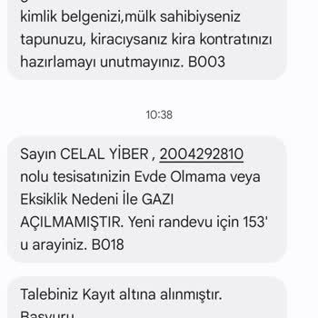 İGDAŞ Randevu Bilgilendirme Eksikliği