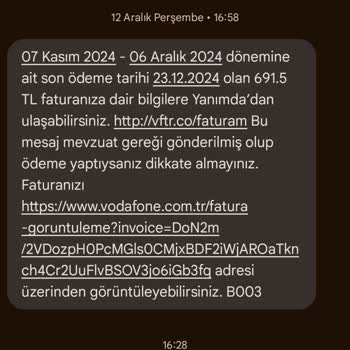 Vodafone Fahiş Fatura Şoku: Bilgilendirme Eksikliği