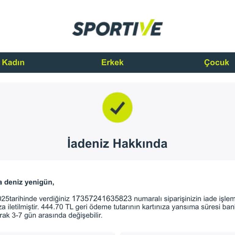 Sportive'den Beklenmedik İade Ve Fiyat Değişikliği