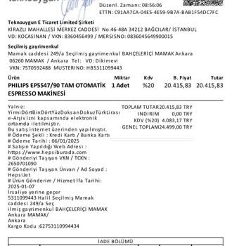 Philips Espresso Makinesi Arızası Ve Değişim Süreci Sorunu