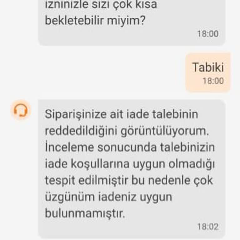 Trendyol Hızlı Market'te Sipariş Ve İade Sorunu